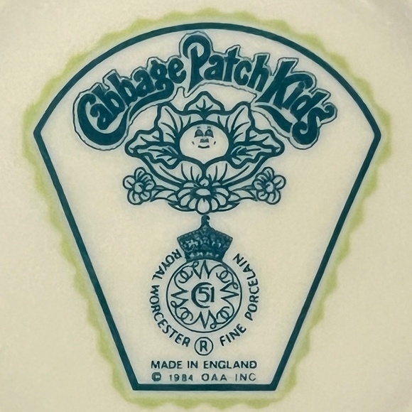 VTG 1984 Cabbage Patch Kids Royal Worcester Fine Porcelain Cup Made In England - Picture 7 of 7